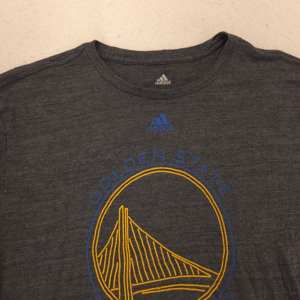 Adidas Golden State Warriors Crew Neck Basketball T Shirt Mens Size M Gray